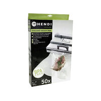 Pungi vacuum gofrate Hendi, 400x500mm, 2 straturi, grosime 75 microni, 50 buc, filtru UV.