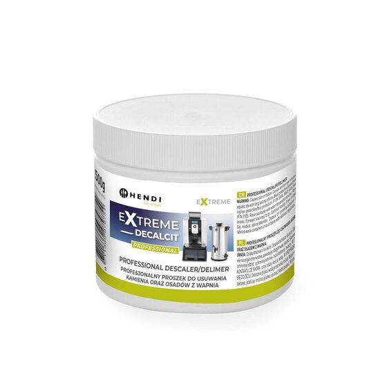 Pudra profesionala Hendi, pentru decalcifiere pentru toate tipurile de masini de spalat vase aparate de cafea,ceainice, 0.5 kg