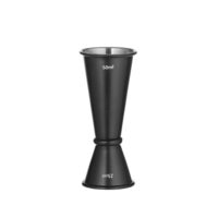 Pahar masaura negru Hendi, inox, 2 parti 25ml si 50ml, dimensiuni: ø45x(H)110mm