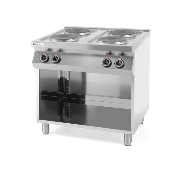 Aragaz electric Kitchen Line stand deschis,Hendi, cu 4 ochiuri, dimensiuni: 800x700x(H)900 mm