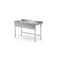 Spalator cu o cuva stanga din inox Hendi, dimensiuni 1000x600x(H)850 mm