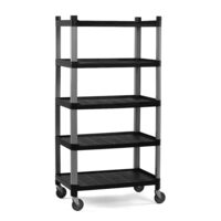 Carucior 5 polite Hendi, Black, polipropilena, 800x520x(H)1540mm