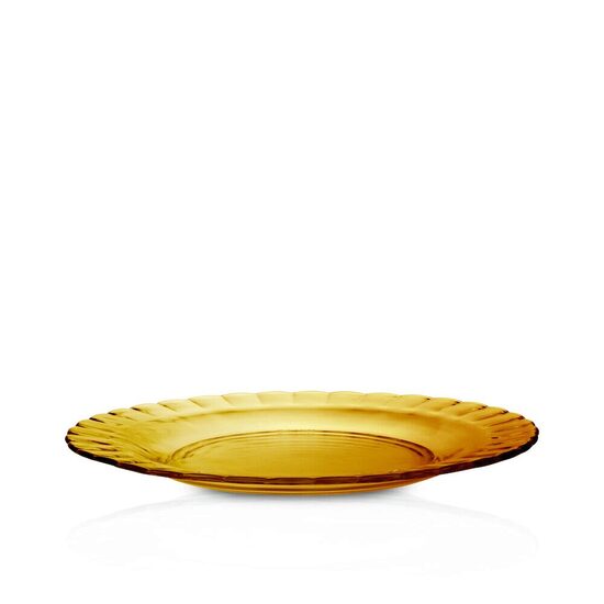 Farfurie  plata  Picardie Amber ,din sticla, Duralex, set 1 buc. ø260x(H)19mm