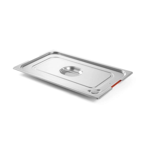 Capac cu maner si margine de silicon pentru tava gastronom  ,GN 1/1,Profi Line, din inox ,Hendi, 530X325 mm