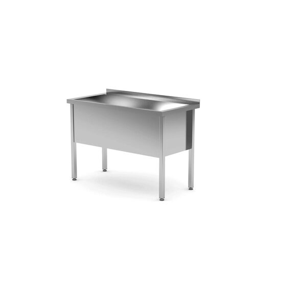 Spalator cu 1 Cuva Mare - sudata, adancime: 600 mm, bazin: 400 mm, otel inoxidabil, Hendi, Profi Line, 1200x600x(H)850 mm