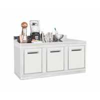 Masa de lucru neutra din inox cu 3 usi FRENOX pentru bar, 360 lt