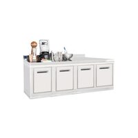 Masa de lucru neutra din inox cu 4 usi FRENOX pentru bar, 480 lt