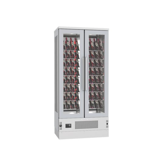 Vitrina vin inox 112 sticle FRENOX cu deschidere fata-spate si temperatura + lumina ajustabila