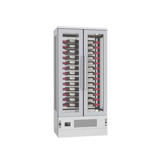 Vitrina vin inox 104 sticle FRENOX pentru expunere cu temperatura si lumina ajustabila