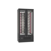 Vitrina neagra vin inox 104 sticle FRENOX pentru expunere cu temperatura si lumina ajustabila