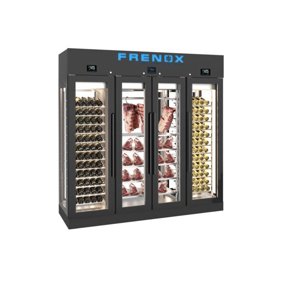 Vitrina inox FRENOX expunere vinuri si delicatese cu 4 usi