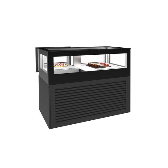 Vitrina frigorifica neagra cu 1 sertar pentru cofetarie, 90 lt - Frenox