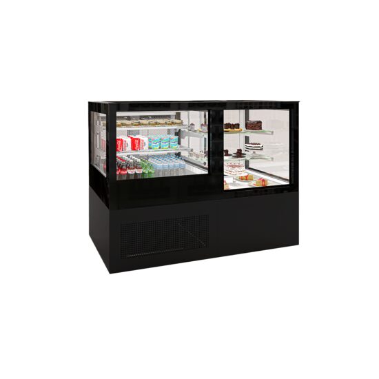 Vitrina frigorifica neagra cu 4 usi pentru cofetarie, 700 lt - Frenox