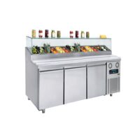Masa rece preparare pizza 2,1 m cu 3 usi si 13 cuve - Frenox