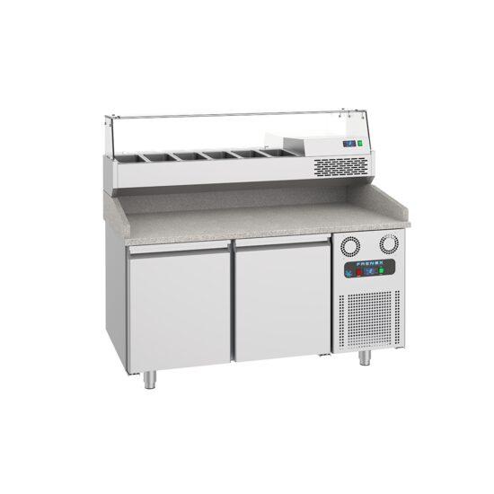 Masa rece preparare pizza 1,5 m cu 2 usi - Frenox