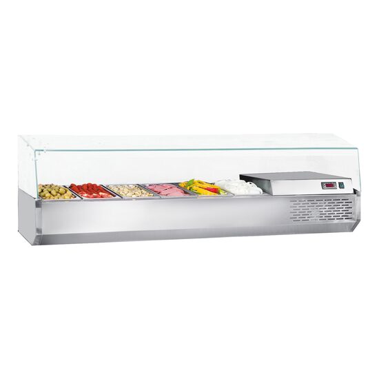 Vitrina ingrediente 1,55 m cu 6 cuve GN 1/3 - Frenox