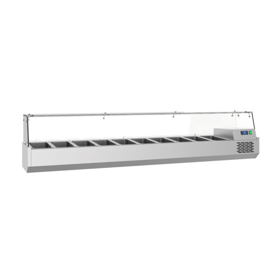 Vitrina ingrediente 2,5 m cu 10 cuve GN 1/3 - Frenox