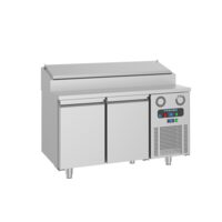 Masa rece preparare pizza 1,4 m cu 2 usi si 7 cuve - Frenox
