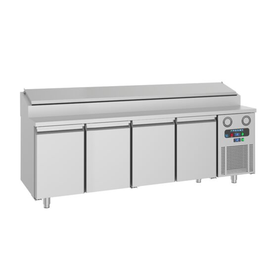 Masa rece preparare pizza 2,3 m cu 4 usi si 12 cuve - Frenox