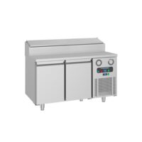 Masa rece preparare pizza 1,4 m cu 2 usi si 7 cuve GN1/6 - Frenox
