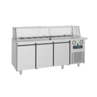 Masa rece preparare sushi 1,8 m cu 3 usi si 9 cuve GN1/3 - Frenox