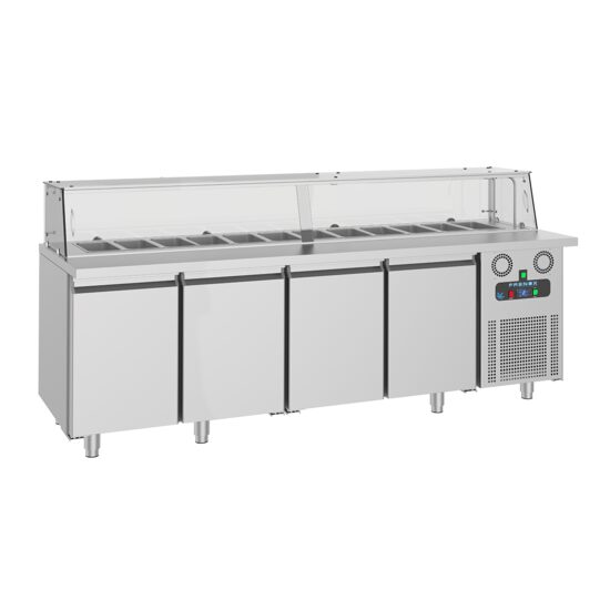 Masa rece preparare sushi 2,3 m cu 4 usi si 12 cuve GN1/3 - Frenox