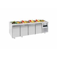 Salatiera refrigerata cu 4 usi 6x1/1GN, sistem racire static - Frenox
