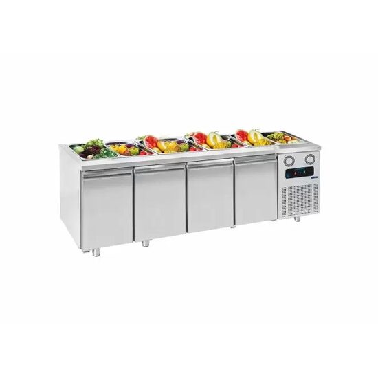Salatiera refrigerata cu 4 usi 6x1/1GN, sistem racire static - Frenox