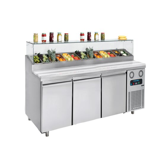 Masa rece preparare pizza cu 3 usi, 720 lt - Frenox