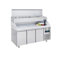 Masa rece preparare pizza 2,2 m cu 3 usi si 12 cuve - Frenox