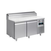 Masa rece preparare pizza 1,6 m cu 2 usi si 8 cuve - Frenox