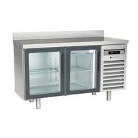 Masa frigorifica refrigerare 2 usi cu geam, seria 600 cu rebord Snack Coreco