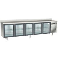 Masa frigorifica refrigerare 5 usi cu geam, seria 600 cu rebord Snack Coreco