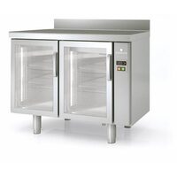 Masa frigorifica refrigerare 2 usi cu geam, seria 600 cu rebord Snack Coreco