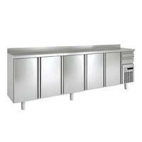 Masa frigorifica refrigerare 5 usi si 8 rafturi seria 600 cu rebord Coreco