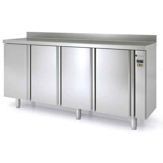 Masa frigorifica refrigerare 4 usi si 8 rafturi seria 600 cu rebord Snack Coreco