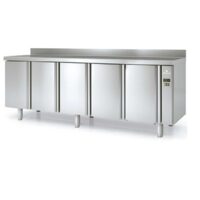 Masa frigorifica refrigerare 5 usi si 10 rafturi seria 600 cu rebord Snack Coreco