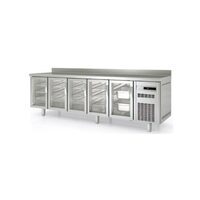 Masa frigorifica refrigerare 5 usi cu geam seria 700 cu rebord Coreco