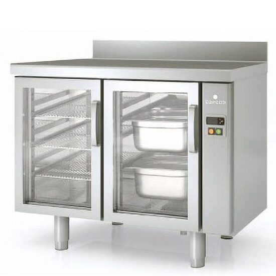 Masa frigorifica refrigerare 2 usi cu geam seria 700 cu rebord Coreco