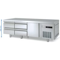 Masa rece refrigerare cu o usa si 4 sertare Seria 700 264 lt Coreco