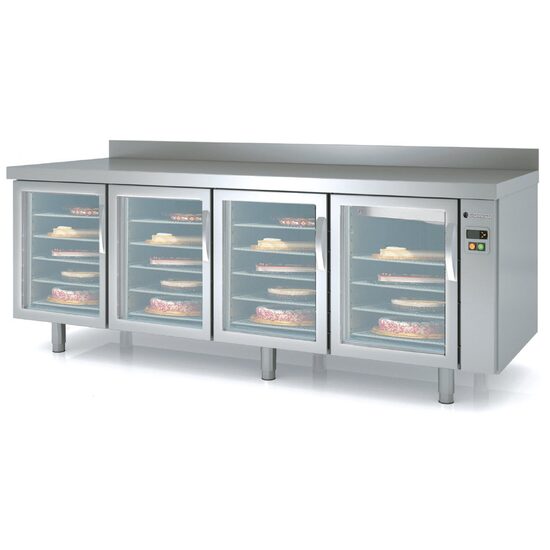 Masa rece refrigerare cu 4 usi cu geam fara unitate de condensare Seria 800 - Coreco