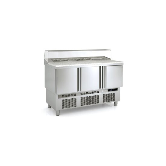 Masa preparare pizza/salate cu blat din granit 264Lt - Coreco