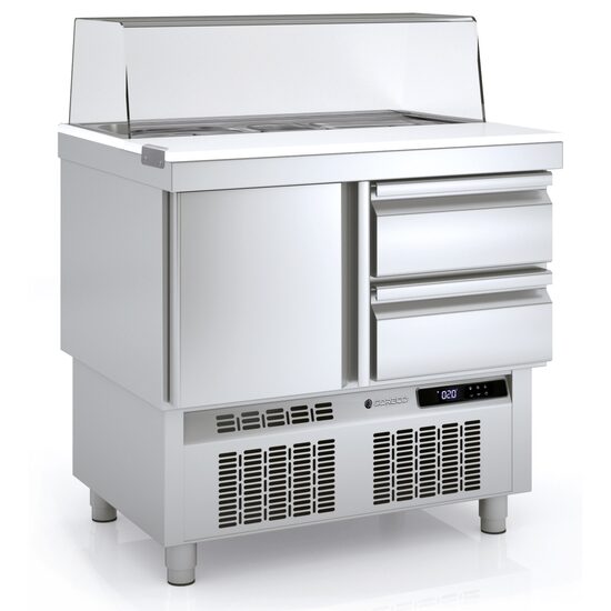 Masa pentru salate, cu vitrina 169Lt - Coreco