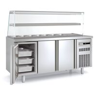 Masa rece pentru kebab, cu vitrina GN1/3 Seria 700 - Coreco