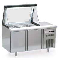 Masa preparare salate, cu vitrina 362Lt Seria 800 - Coreco