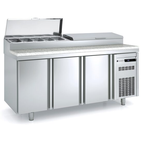 Salatiera refrigerata cu 3 usi, capacitate 380 Lt - Coreco