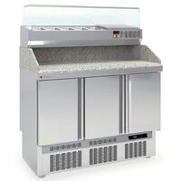Masa preparare pizza cu blat granit+vitrina refrigerata, capacitate 399 Lt - Coreco
