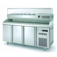 Masa preparare pizza cu blat granit+vitrina refrigerata, capacitate 380 Lt - Coreco