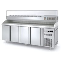 Masa preparare pizza cu blat granit+vitrina refrigerata, capacitate 543 Lt - Coreco