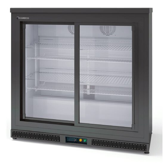 Mini frigider cu usi glisante cu geam 225Lt - Coreco